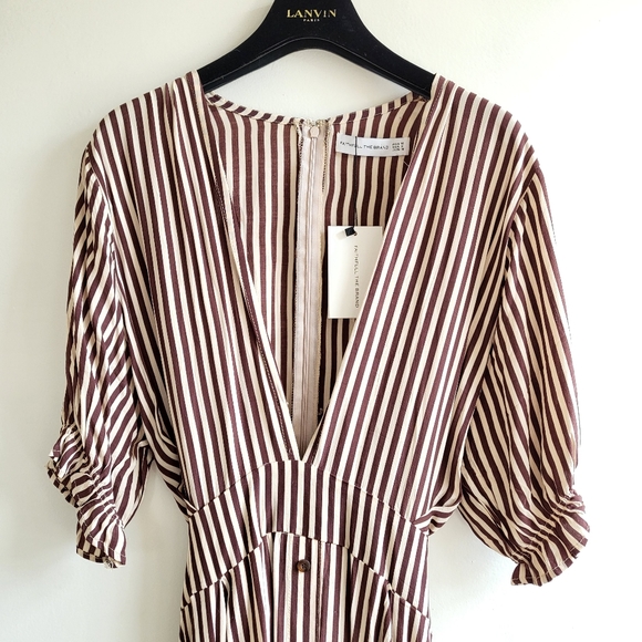 Faithfull The Brand Farah Brighton Stripe Midi Dress NWT Size 6/Medium - Picture 9 of 16